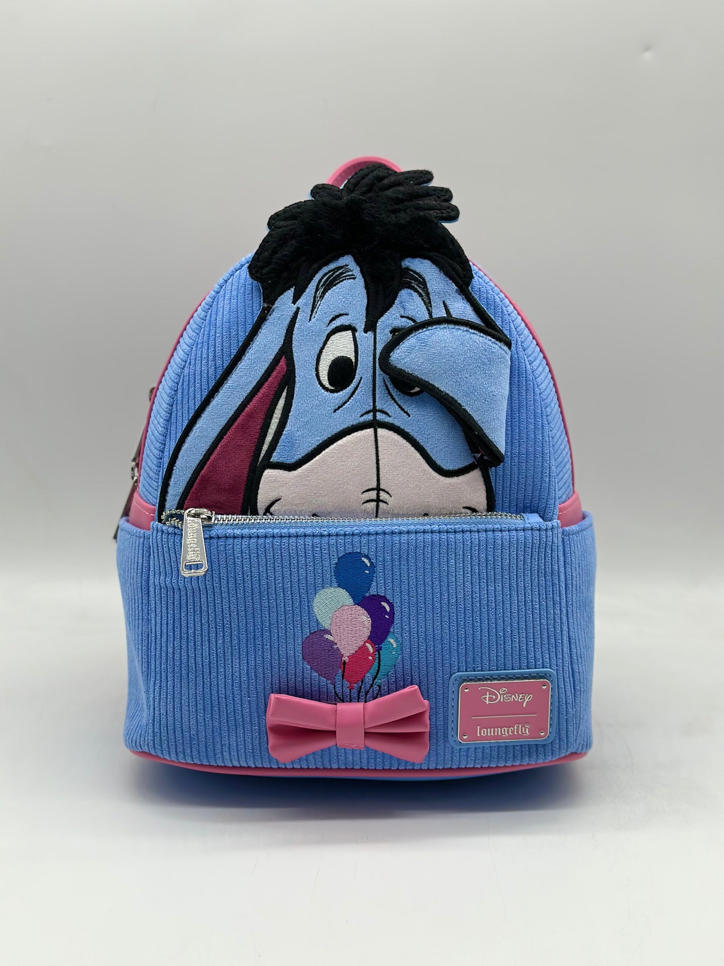 Disney Winnie The Pooh Eeyore Peeking Corduroy Backpack