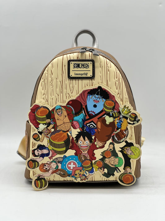 One Piece Group Portrait Wood Grain Mini Backpack