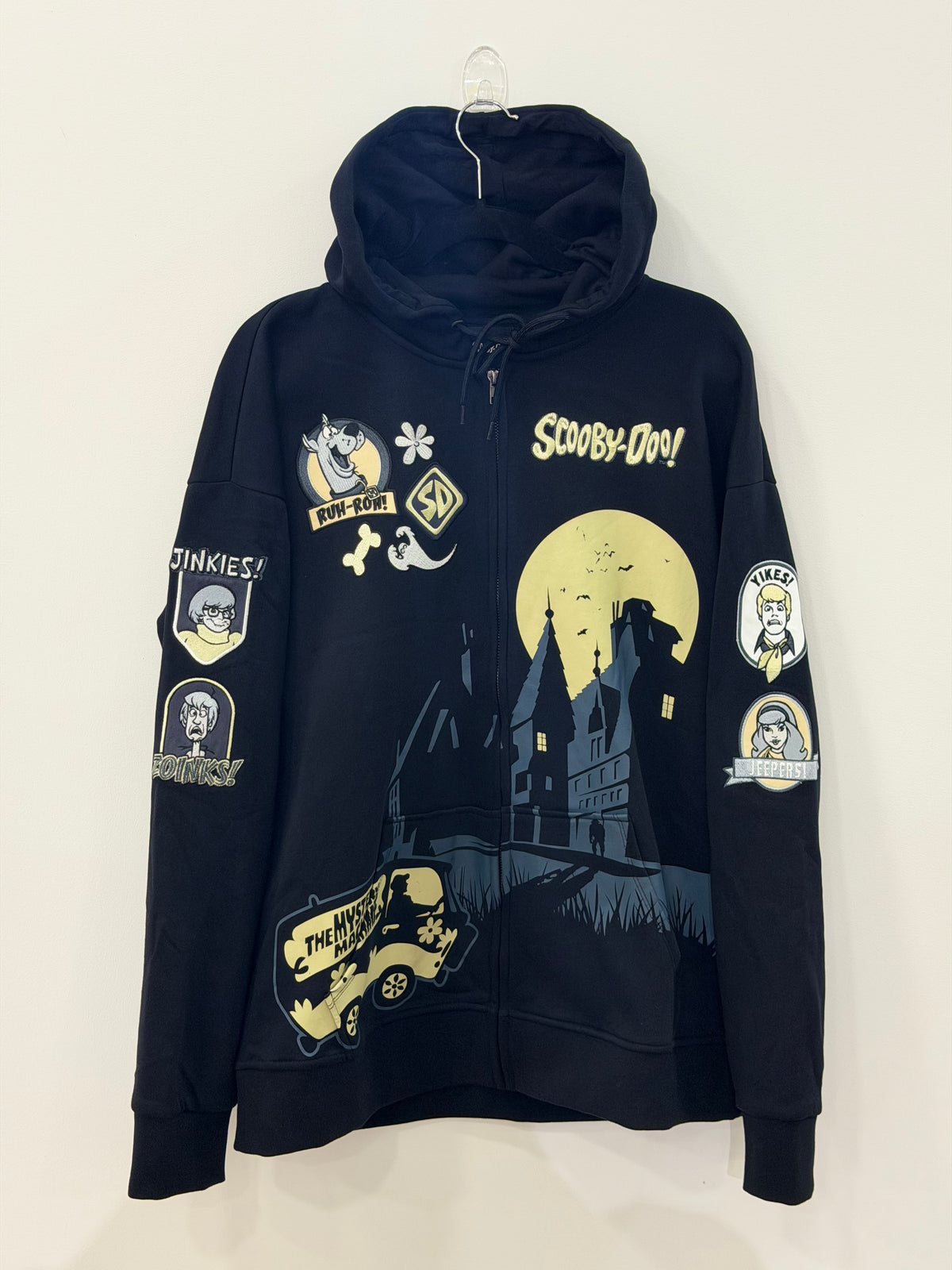 Scooby Doo Haunted House Scenic Zippered Hoodie Medium