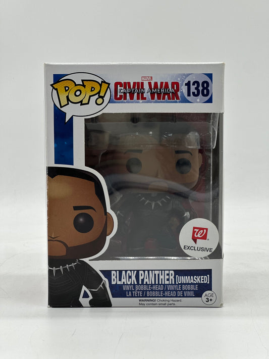 Pop! Marvel Civil War Captain America 138 Black Panther (Unmasked) Walgreens Exclusive
