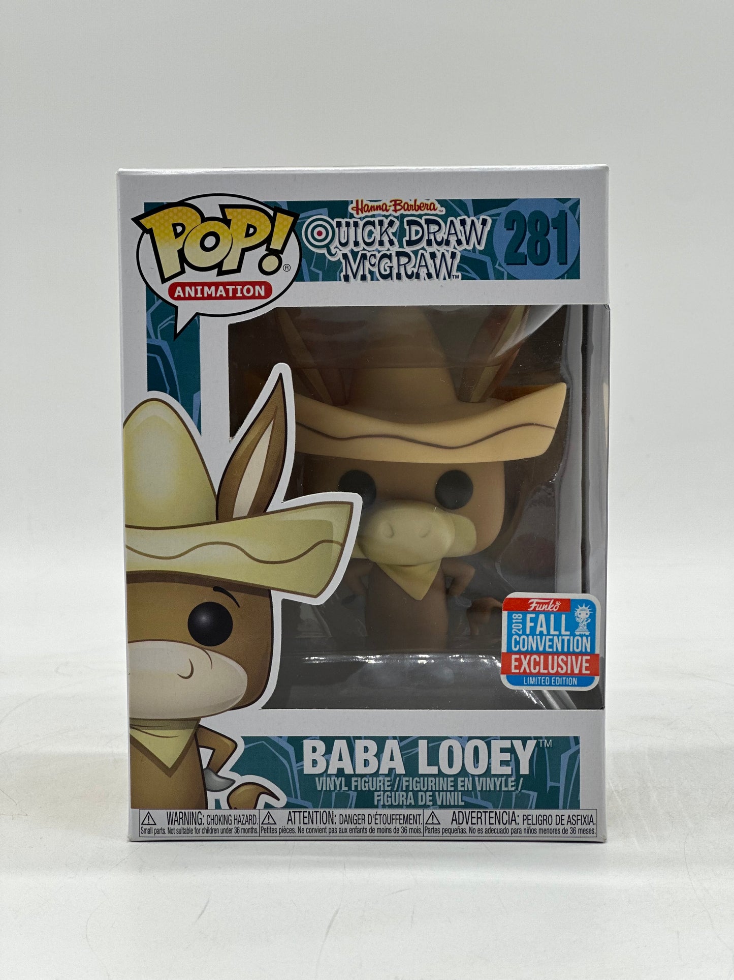 Pop! Animation Hanna-Barbera Quick Draw McGraw 281 Quick Baba Looey 2018 Fall Convention Exclusive Limited Edition