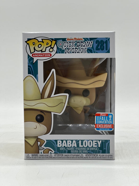 Pop! Animation Hanna-Barbera Quick Draw McGraw 281 Quick Baba Looey 2018 Fall Convention Exclusive Limited Edition