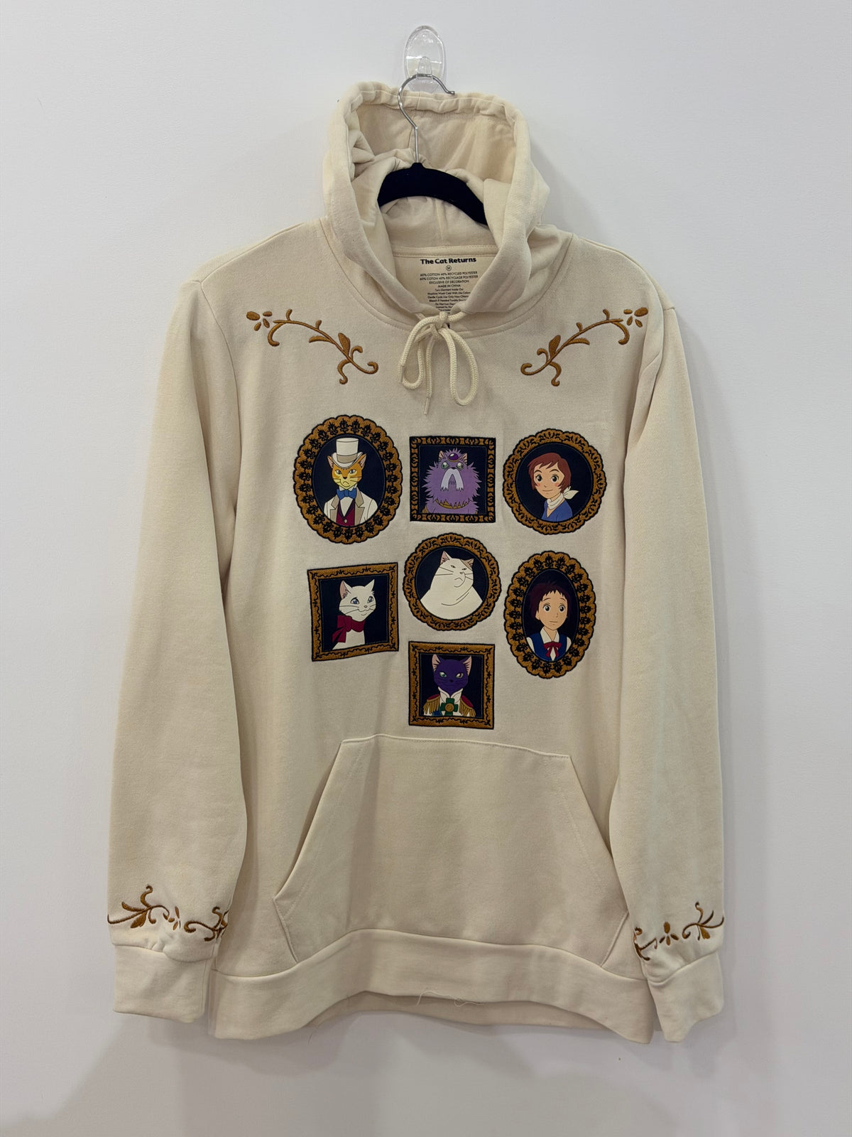 Studio Ghibli The Cat Returns Character Frame Portraits Hoodie Medium