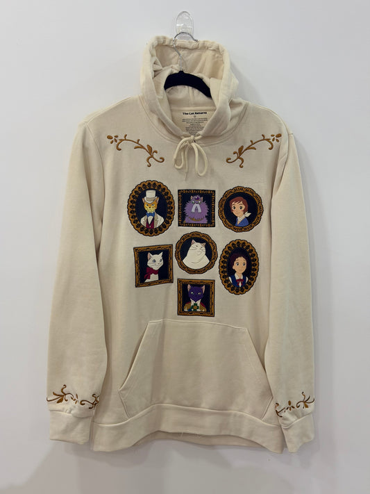 Studio Ghibli The Cat Returns Character Frame Portraits Hoodie Medium