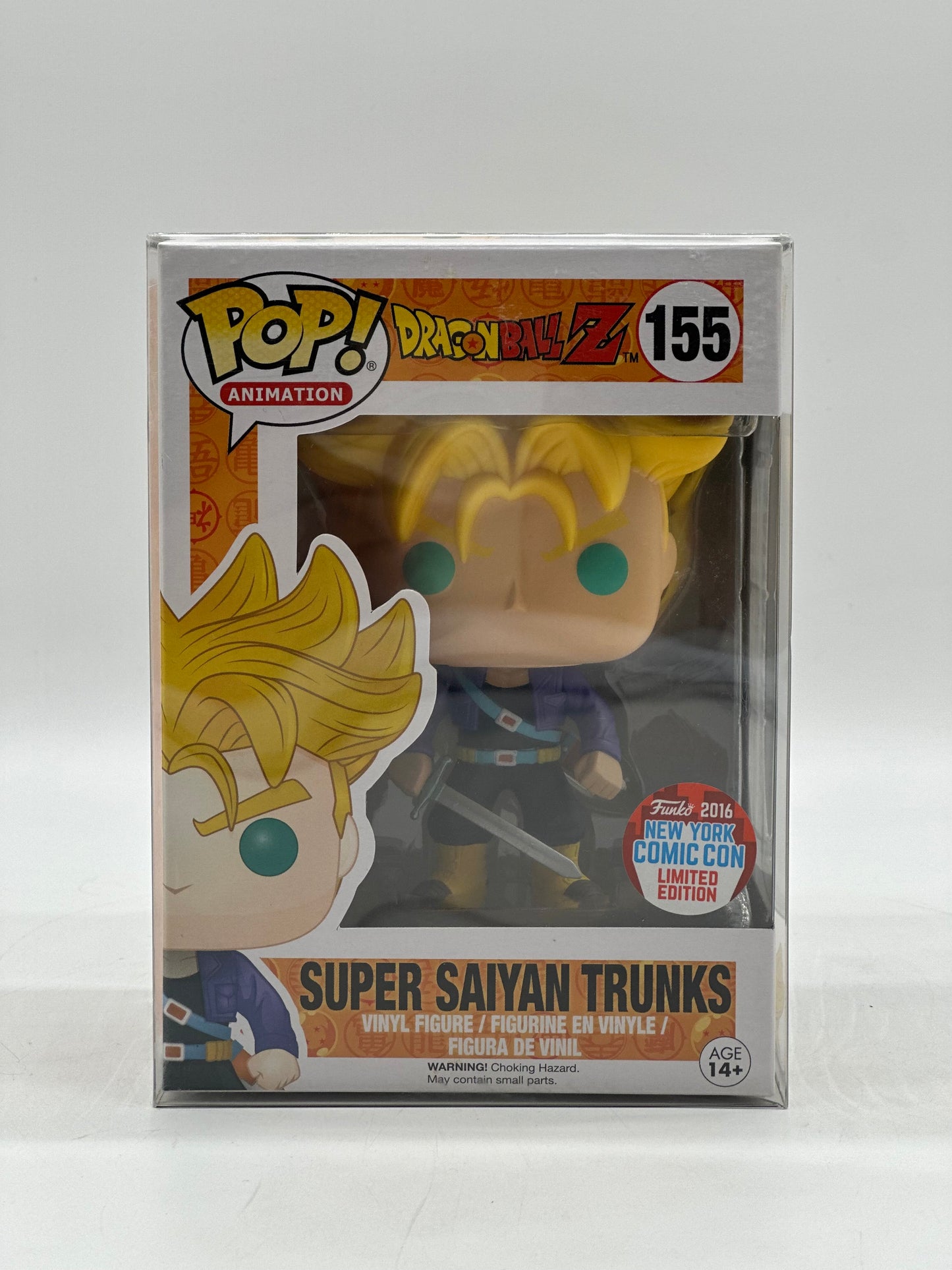 Pop! Animation Dragon Ball Z 155 Super Saiyan Trunks New York Comic Con 2016 Limited Edition