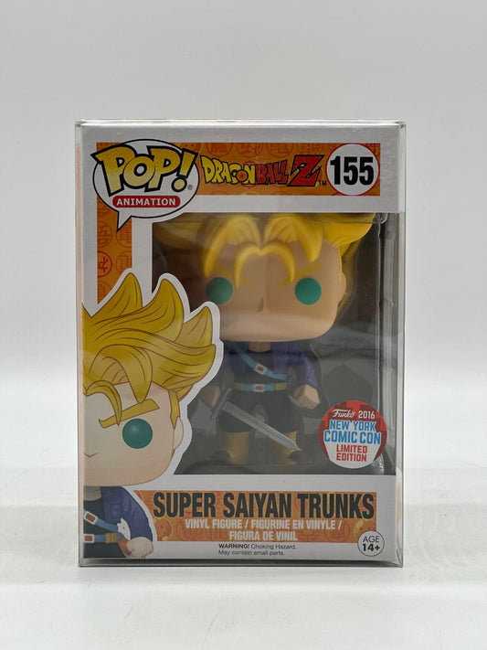Pop! Animation Dragon Ball Z 155 Super Saiyan Trunks New York Comic Con 2016 Limited Edition