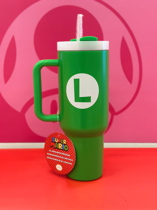 Nintendo Official Luigi Stainless Steel Tumbler With Handle