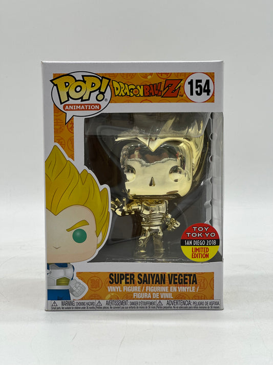 Pop! Animation Dragon Ball Z 154 Super Saiyan Vegeta  2018 Summer Convention Limited Edition Exclusive