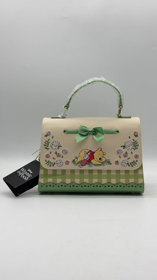 Disney Winnie The Pooh Floral Gingham Handbag