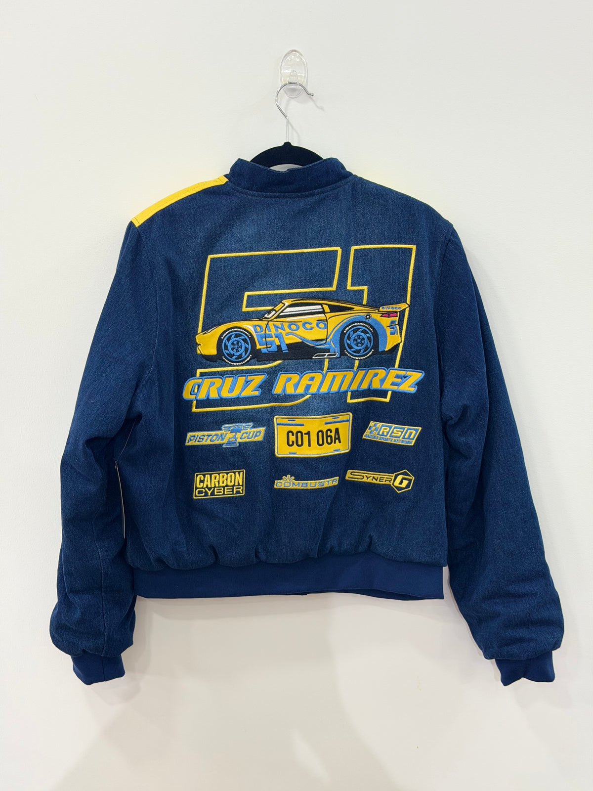 Disney Pixar Cars 3 Ramirez Cropped Denim Moto Jacket Extra Large