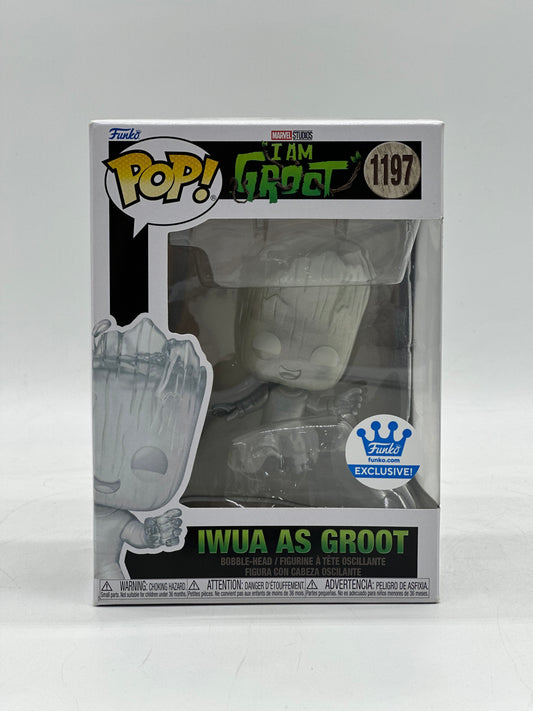 Pop! Marvel Studios I Am Groot 1197 Iwua As Groot Funko Exclusive