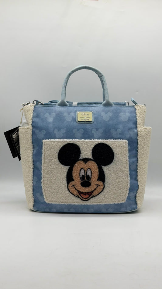 Disney Mickey Mouse Sherpa Convertible Tote Bag