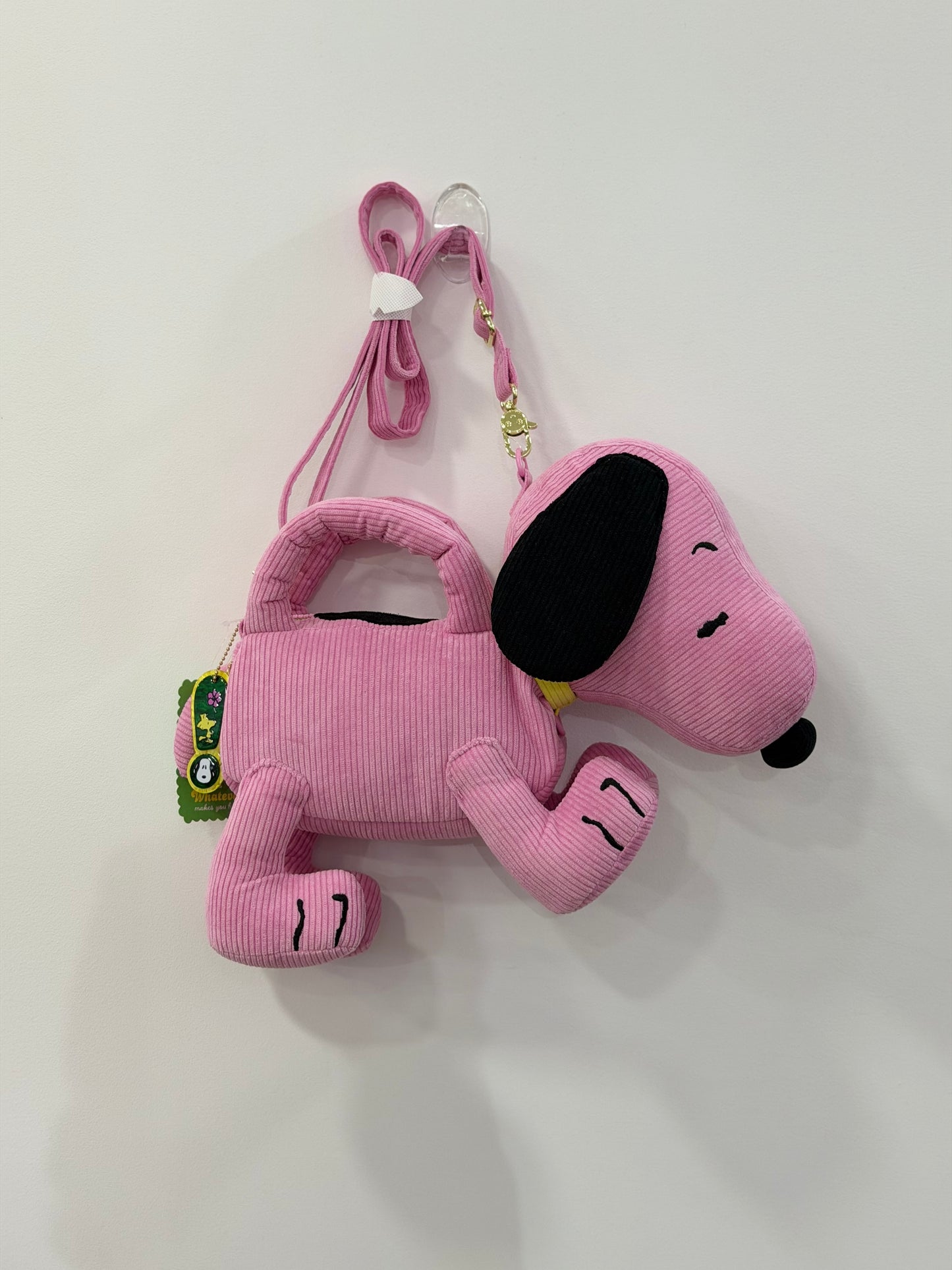 Peanuts Sherbet Spring Snoopy Figural Corduroy Crossbody Bag
