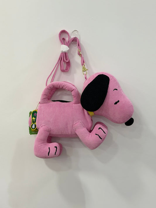 Peanuts Sherbet Spring Snoopy Figural Corduroy Crossbody Bag