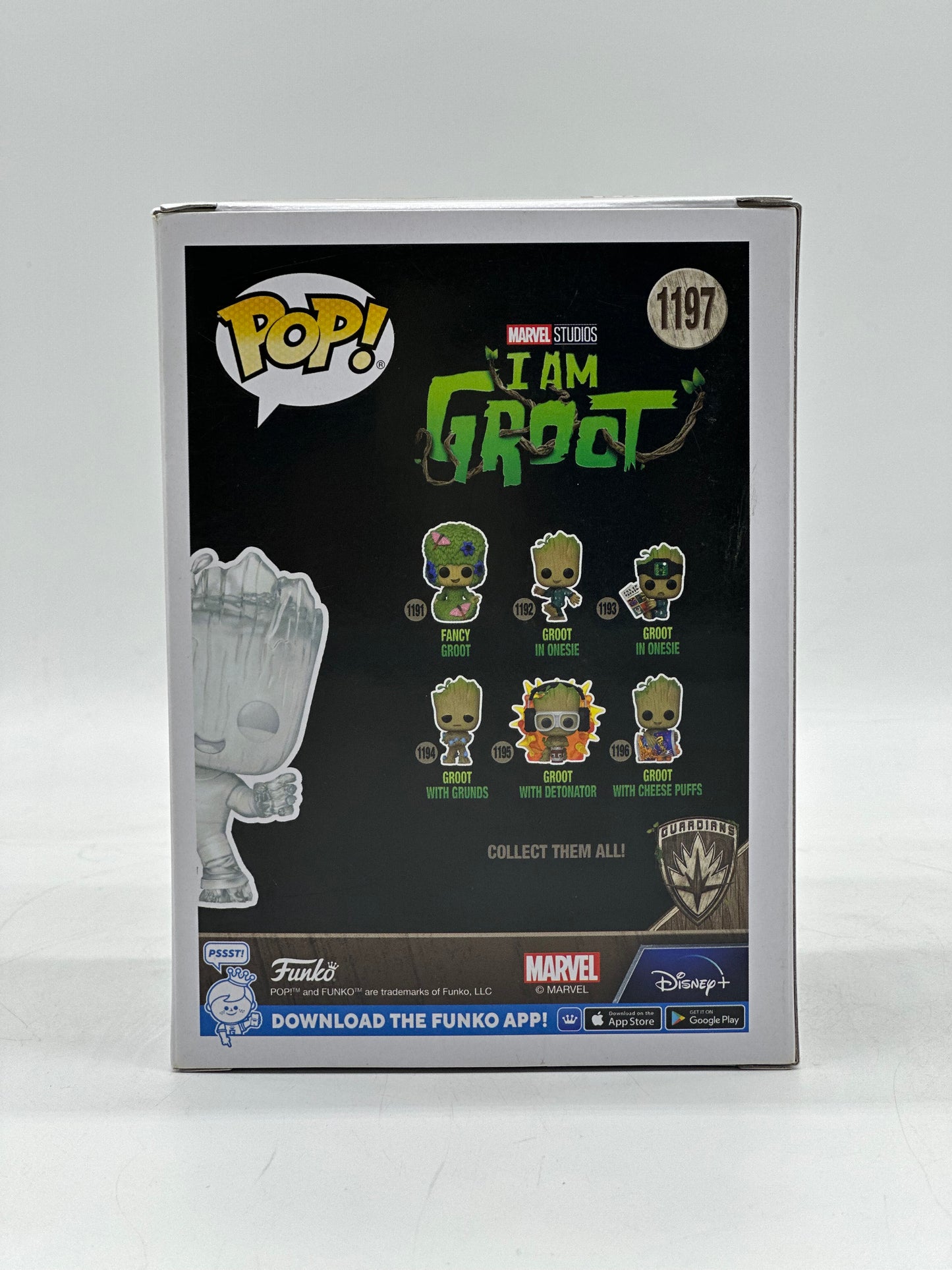 Pop! Marvel Studios I Am Groot 1197 Iwua As Groot Funko Exclusive