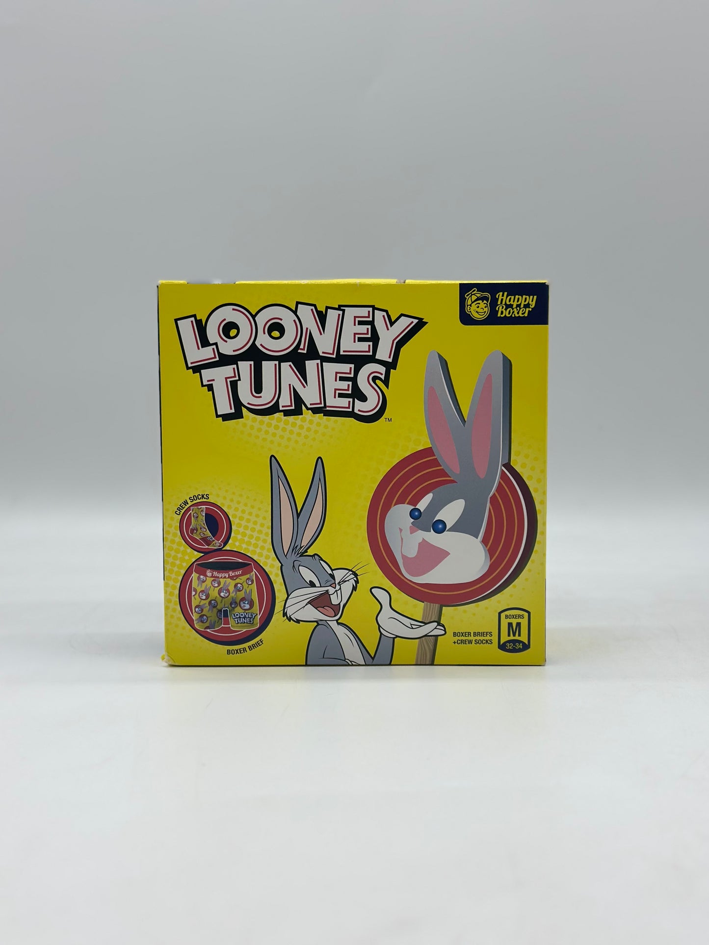 Looney Tunes Men’s Combo Set Boxer Brief + 1 Pair Crew Socks Size S