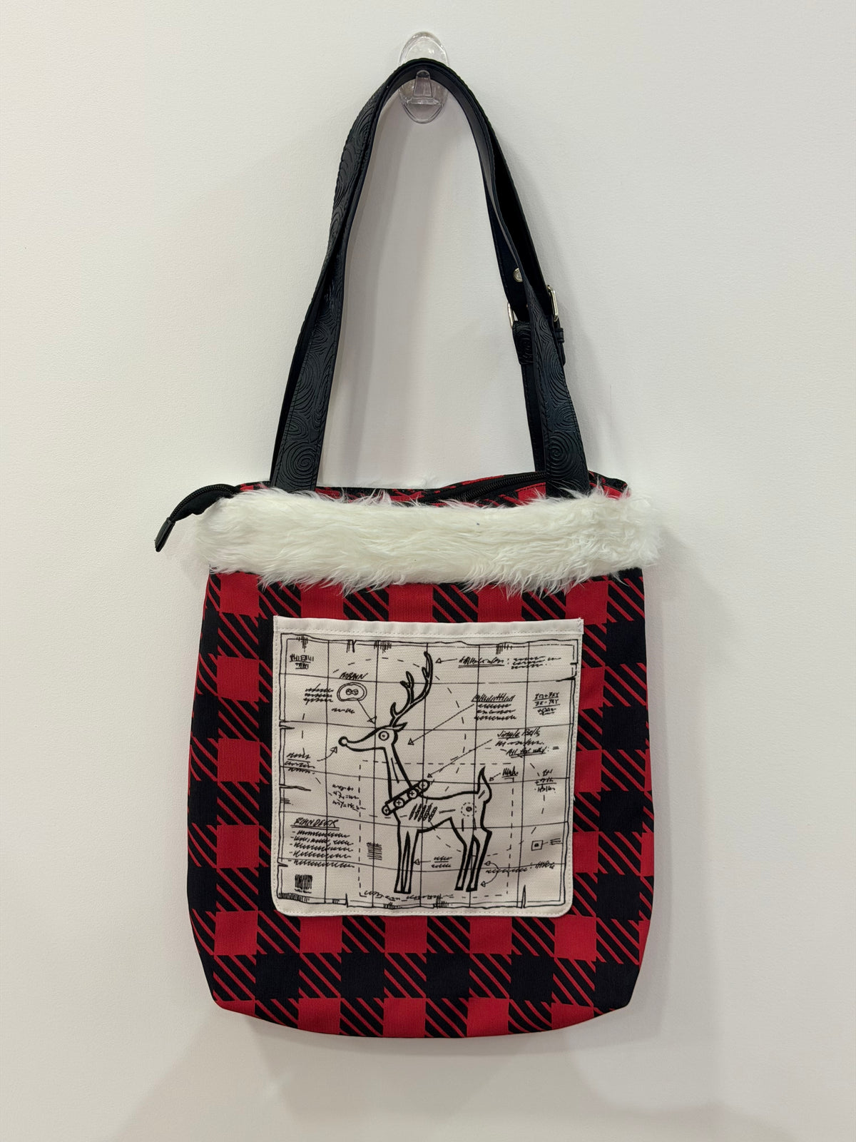 Nightmare Before Christmas Jack Skellington “Frightfully Festive” Plaid Tote Bag