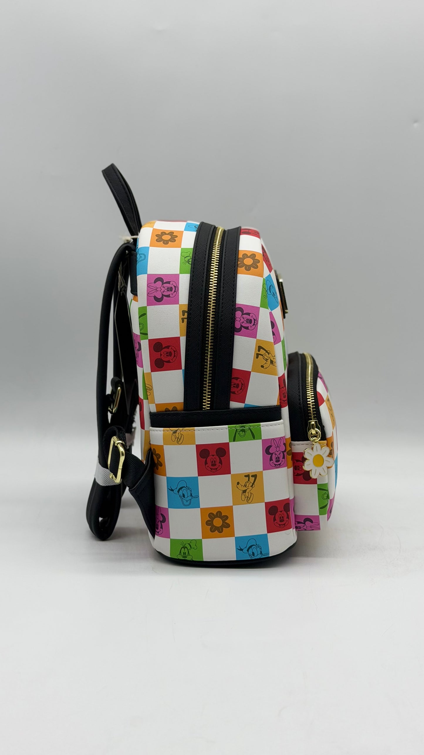 Disney Mickey And Friends Checkered Colorful Backpack