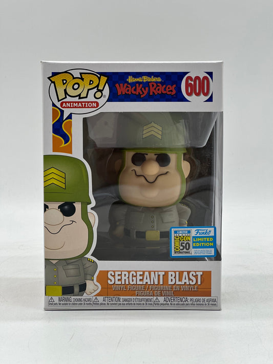 Pop! Animation Hanna-Barbera Wacky Races 600 Sergeant Blast San Diego Comic Con 50 International 2019 Limited Edition