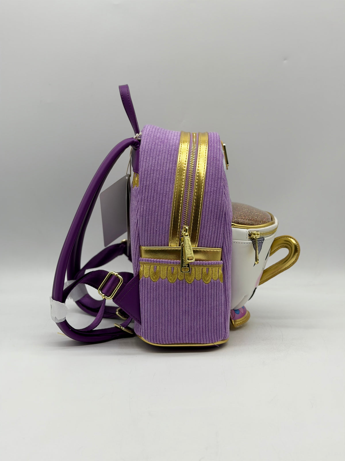 Disney Beauty And The Beast Belle Chip Figural Corduroy Mini Backpack