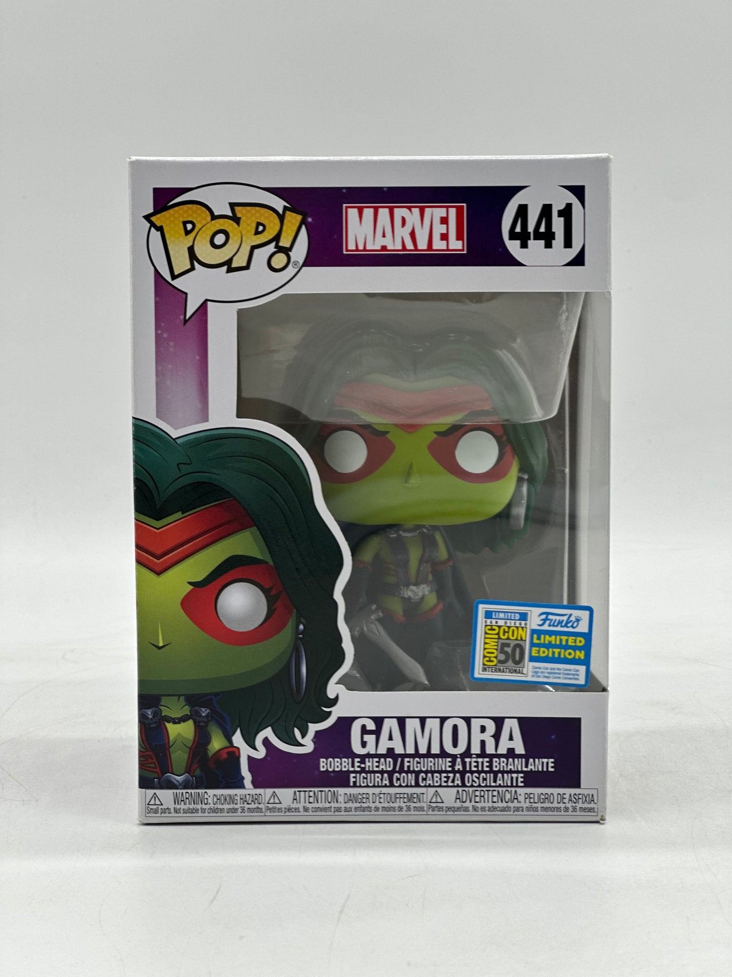 Pop! Marvel 441 Gamora 2019 San Diego Comic Con 50 International Limited Edition