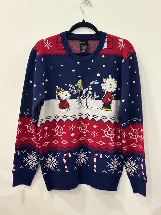 Peanuts Snoopy & Charlie Brown Holiday Sweater Extra Large