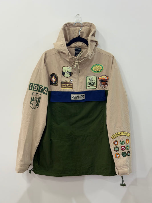 Peanuts Beagle Scout Color Block Windbreaker Snoopy Large