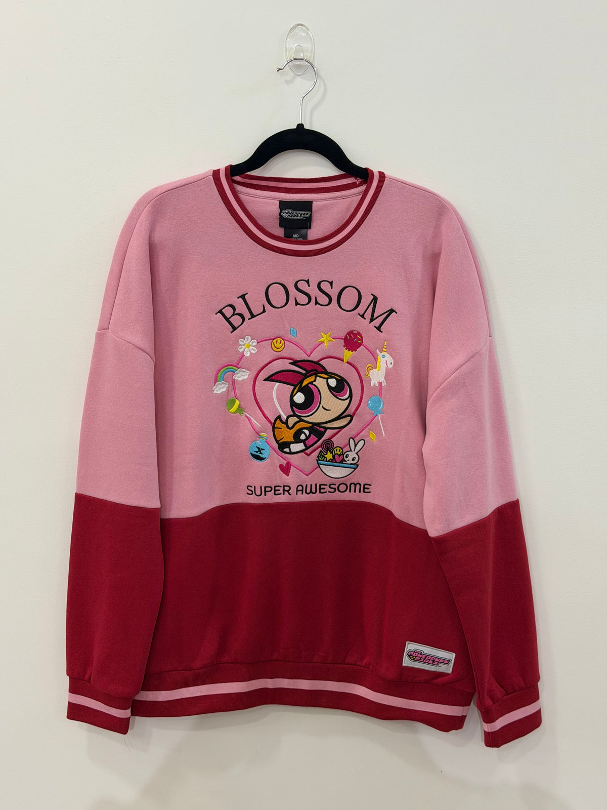 Cartoon Network The Powerful Girls Blossom Panel Crewneck Large