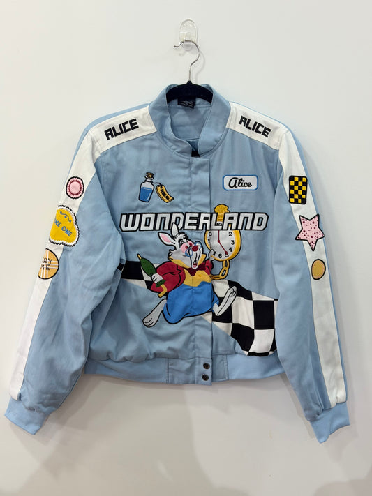 Disney Alice In Wonderland Icons Women’s Cropped Moto Jacket Extra Large