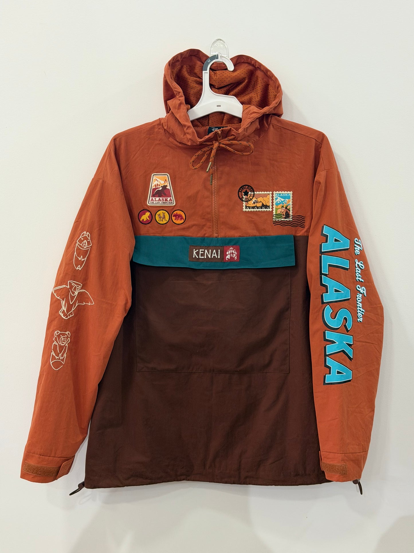 Disney Brother Bear Alaska Stamps Color Block Windbreaker Small