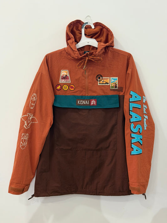Disney Brother Bear Alaska Stamps Color Block Windbreaker Small