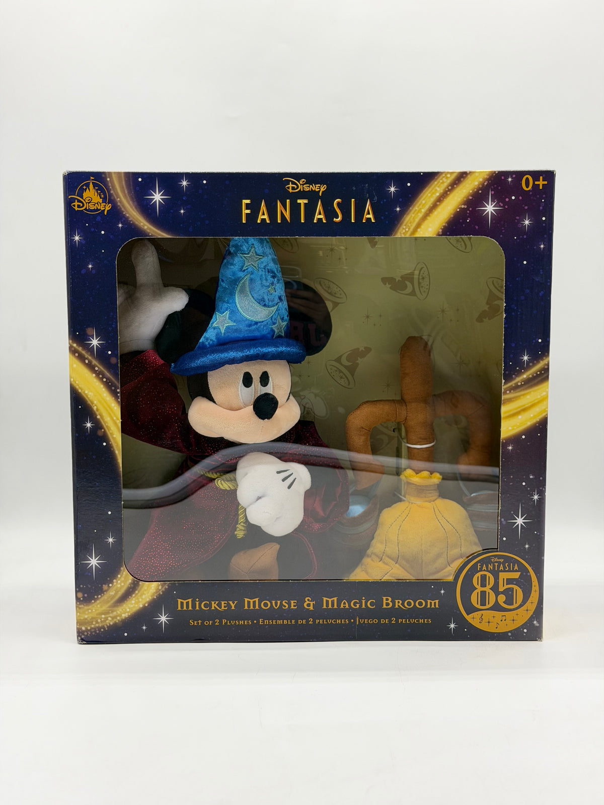 Sorcerer Mickey Mouse And Magic Broom Plush Set Large