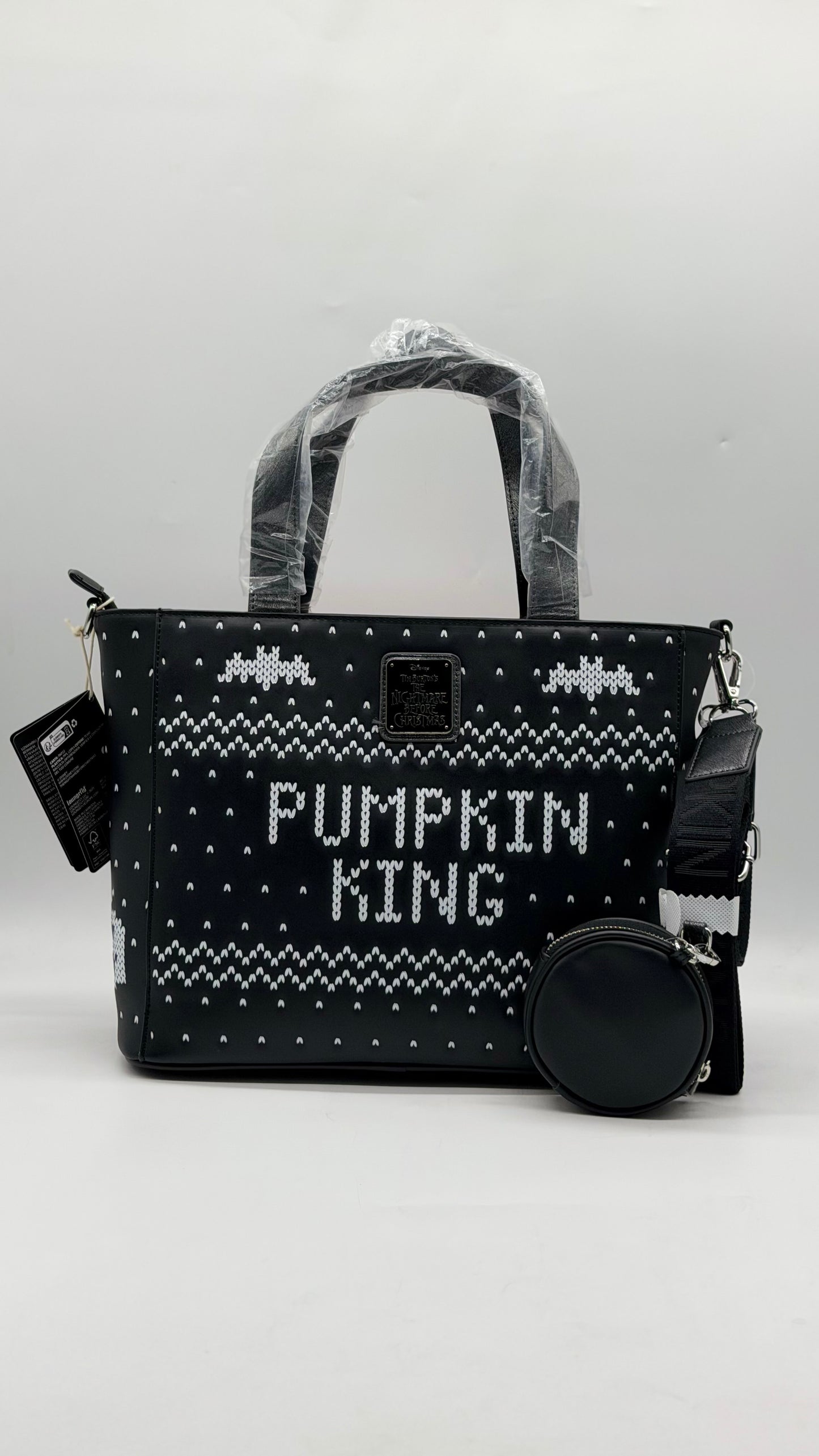 Disney The Nightmare Before Christmas Jack Skellington Reversibles Sequins Tote Bag With Coin