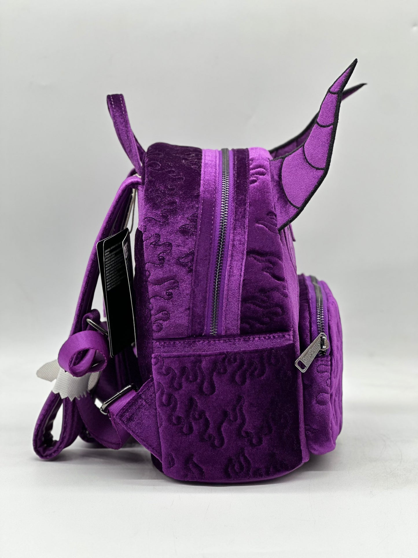 Disney Sleeping Beauty Maleficent Figural Flocked Mini Backpack