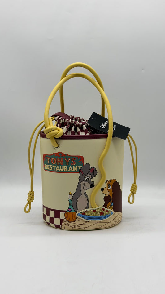 Disney Lady And The Tramp Pasta Dinner Bucket Crossbody Bag