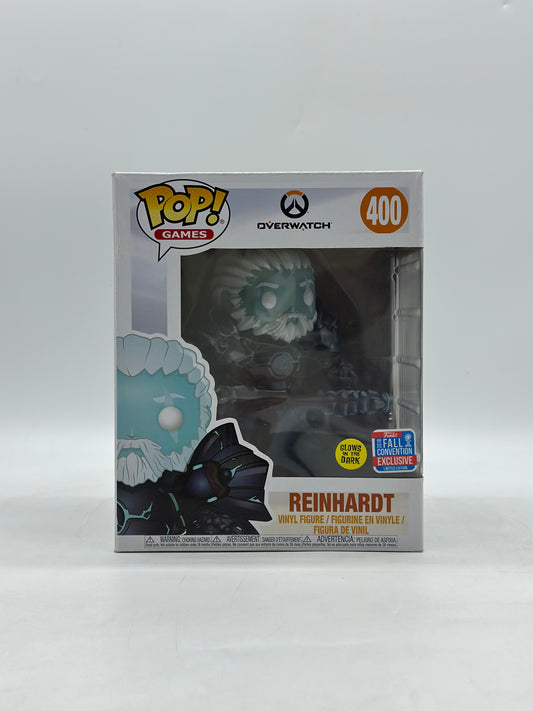 Pop! Games Overwatch 400 Reinhardt Glows In The Dark 2018 Fall Convention Limited Edition Exclusive 8’Inch