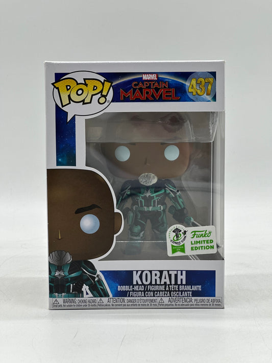 Pop! Marvel Captain Marvel 437 Korath Emerald City Comic Con 2019 Exclusive Limited Edition
