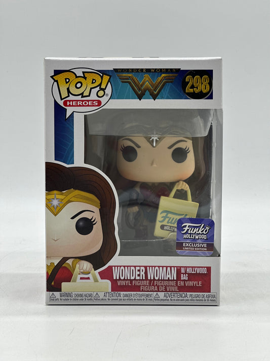 Pop! Heroes Wonder Woman 4 298 Wonder Woman W/Hollywood Bag Funko Hollywood Limited Edition
