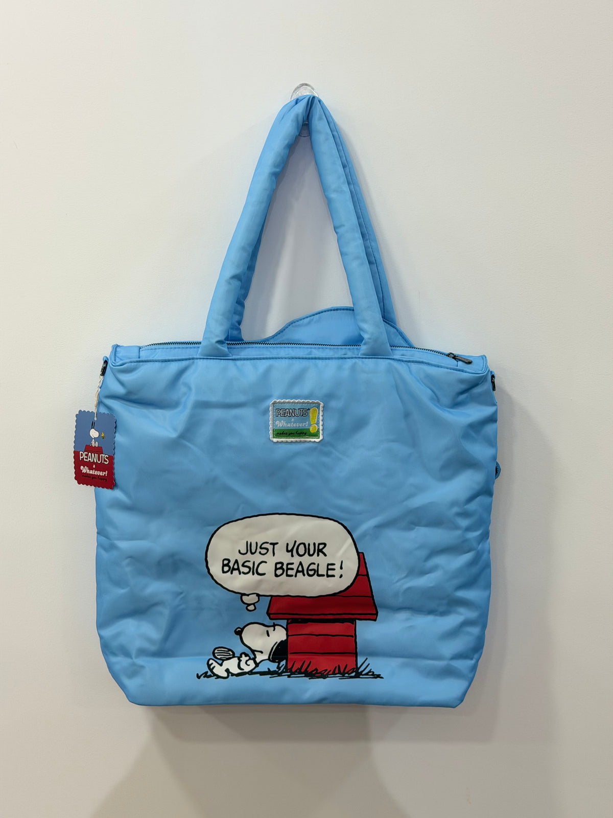 Peanuts Snoopy And Woodstock Large Tote Bag