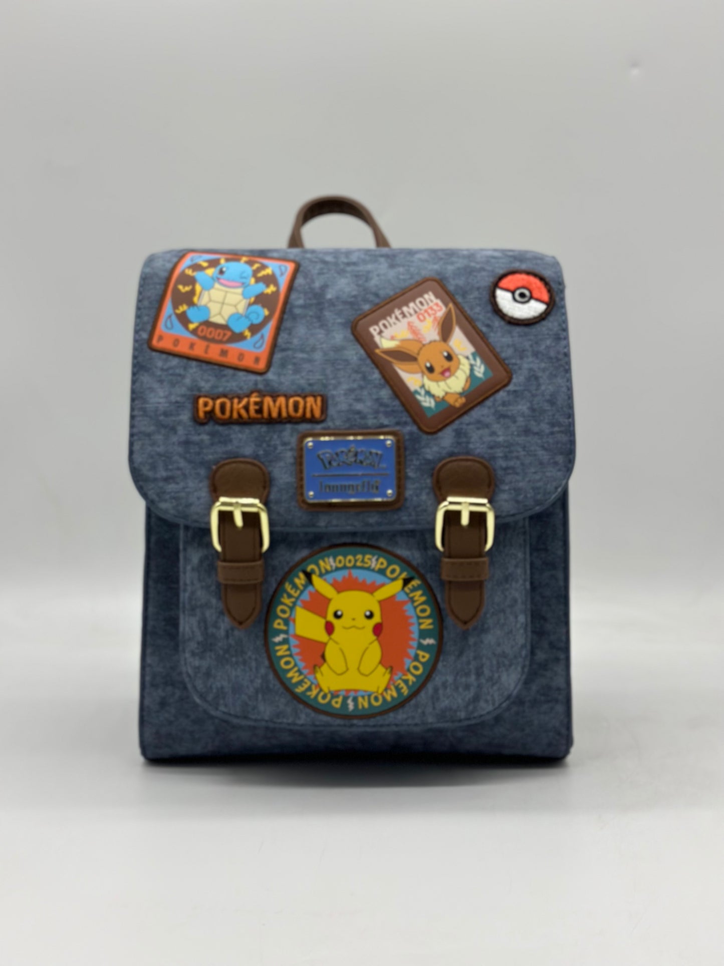 Pokemon Patches Denim Mini Backpack