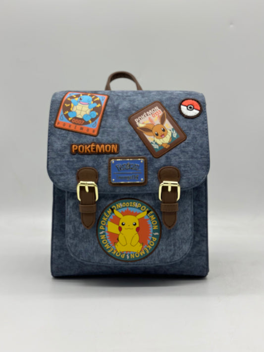 Pokemon Patches Denim Mini Backpack