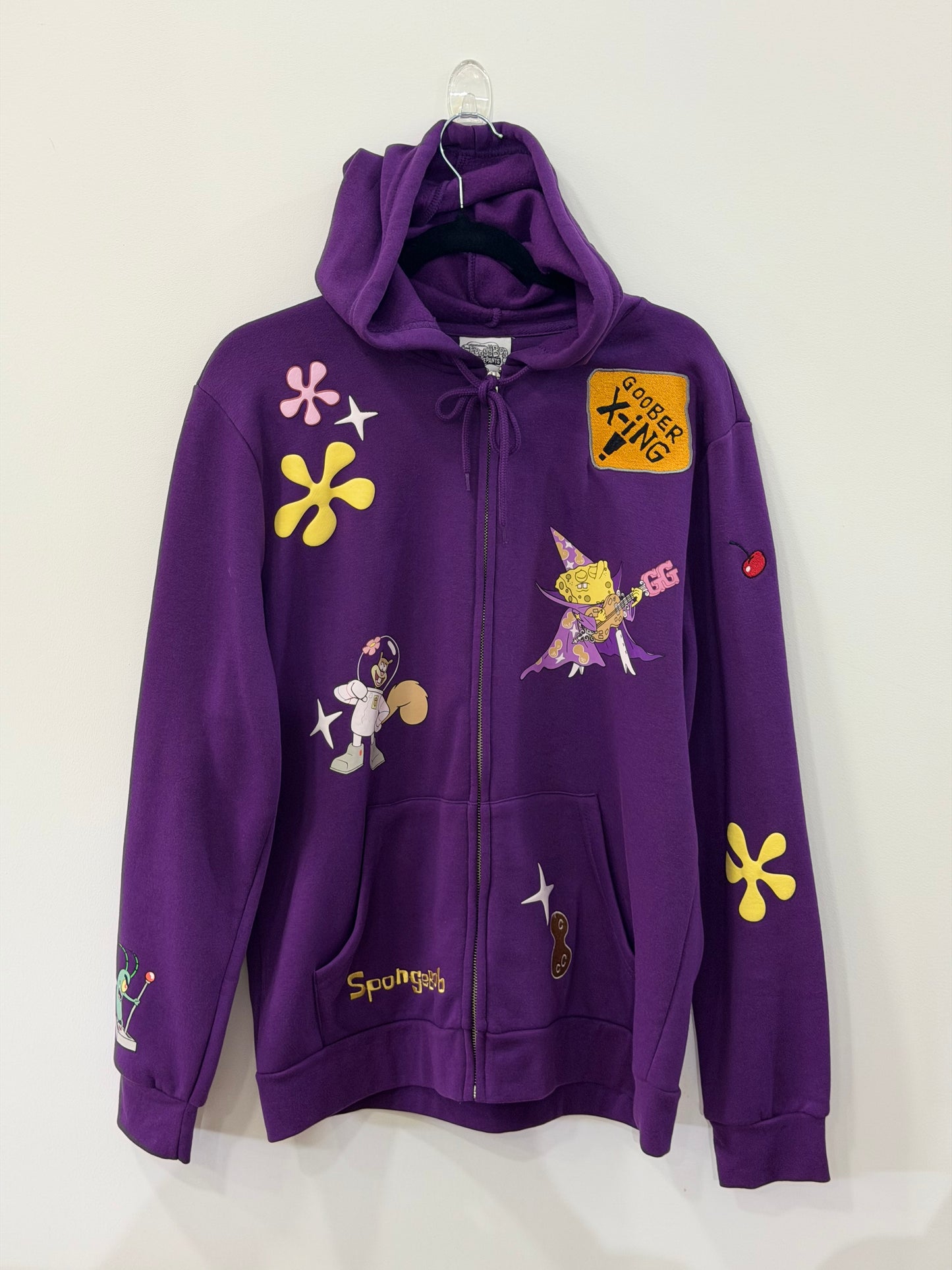 SpongeBob SquarePants Goofy Goober Icons Zippered Hoodie Medium