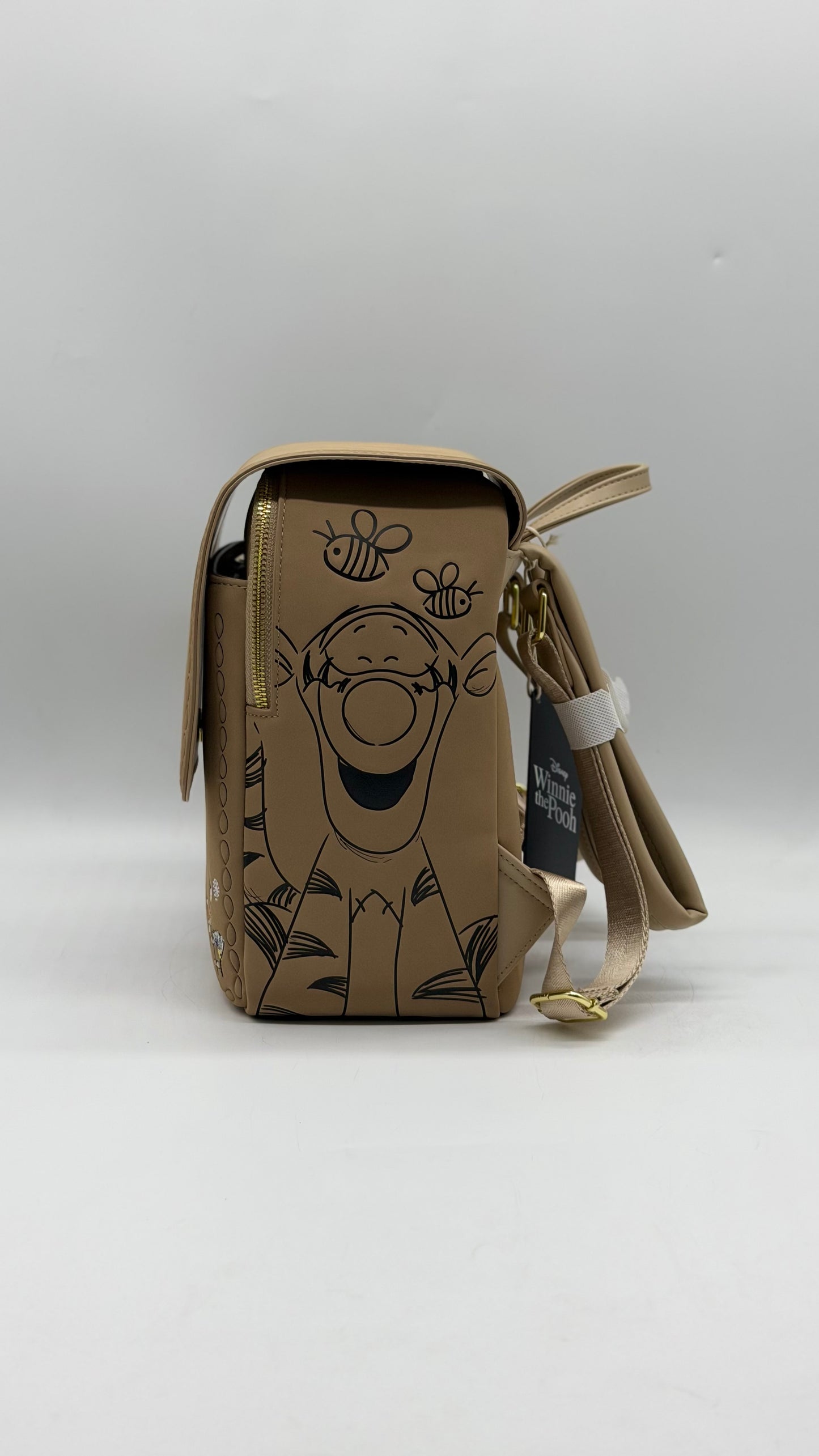 Disney Winnie The Pooh Floral Brown Backpack