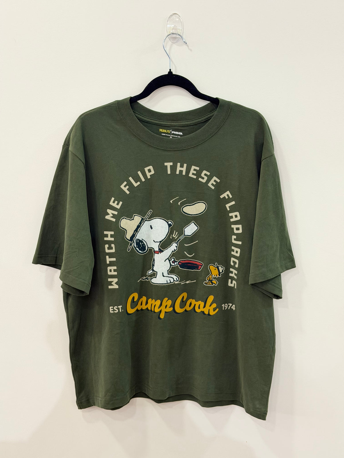 Peanuts Camp Cook Men’s Boxy Tee Medium