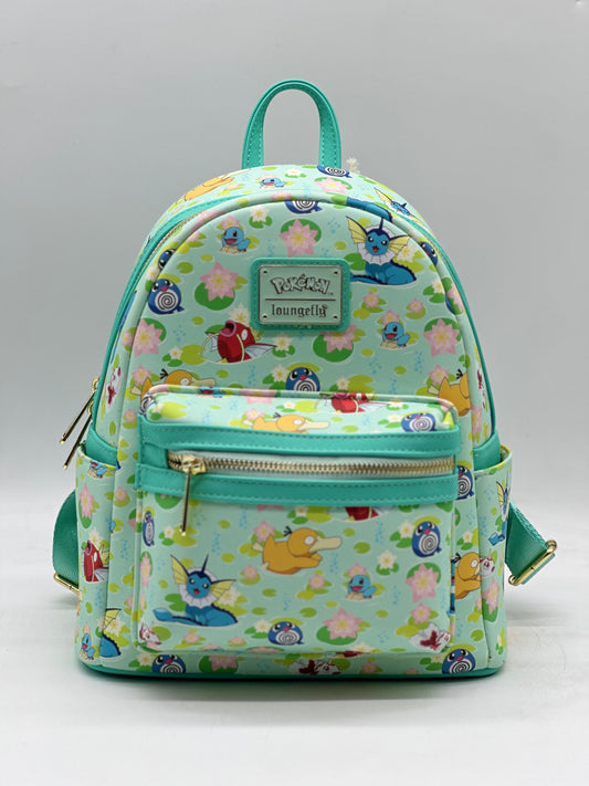 Pokemon Water Type Lily Pad Allover Print Mini Backpack