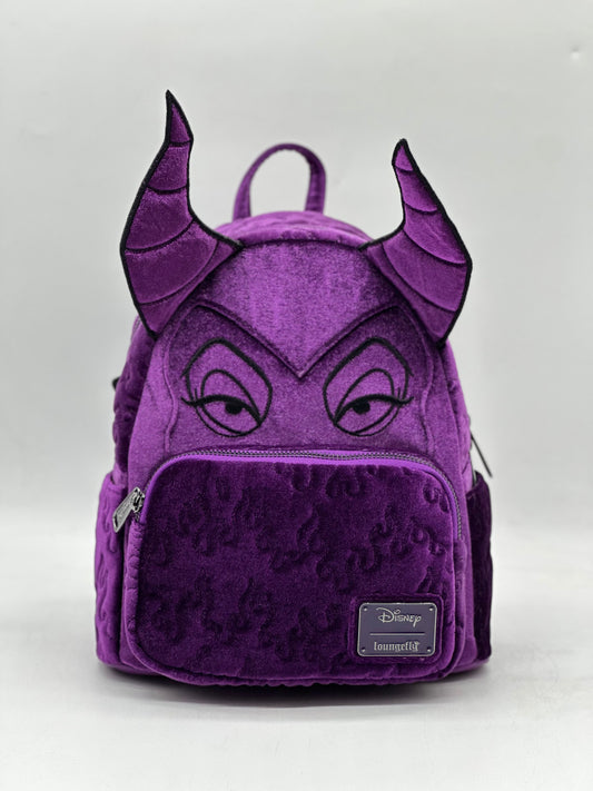 Disney Sleeping Beauty Maleficent Figural Flocked Mini Backpack