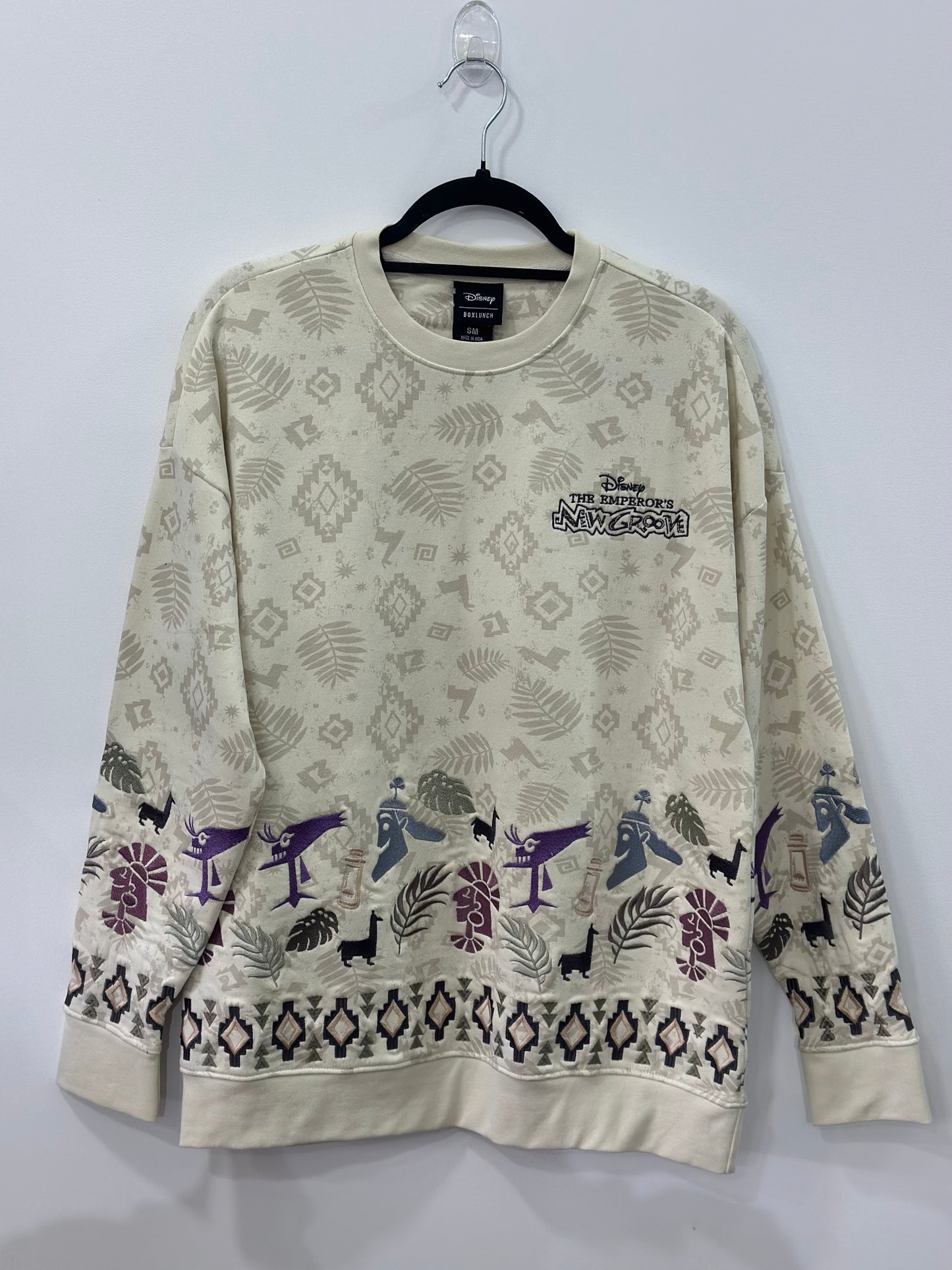 Disney The Emperor’s New Groove Embroidered Icons Crewneck Small
