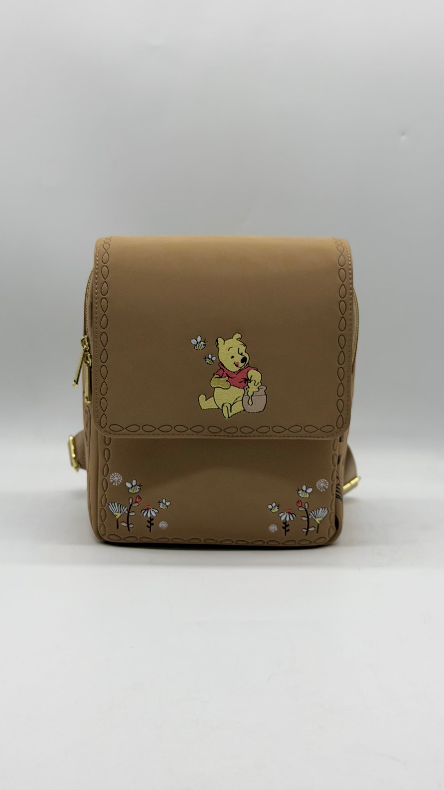 Disney Winnie The Pooh Floral Brown Backpack