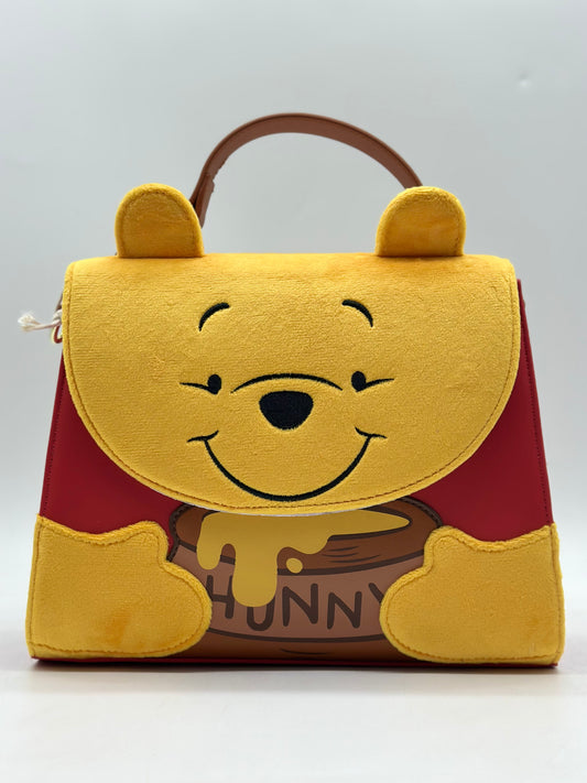 Disney Winnie The Pooh Rumbly Honey Flocked Crossbody