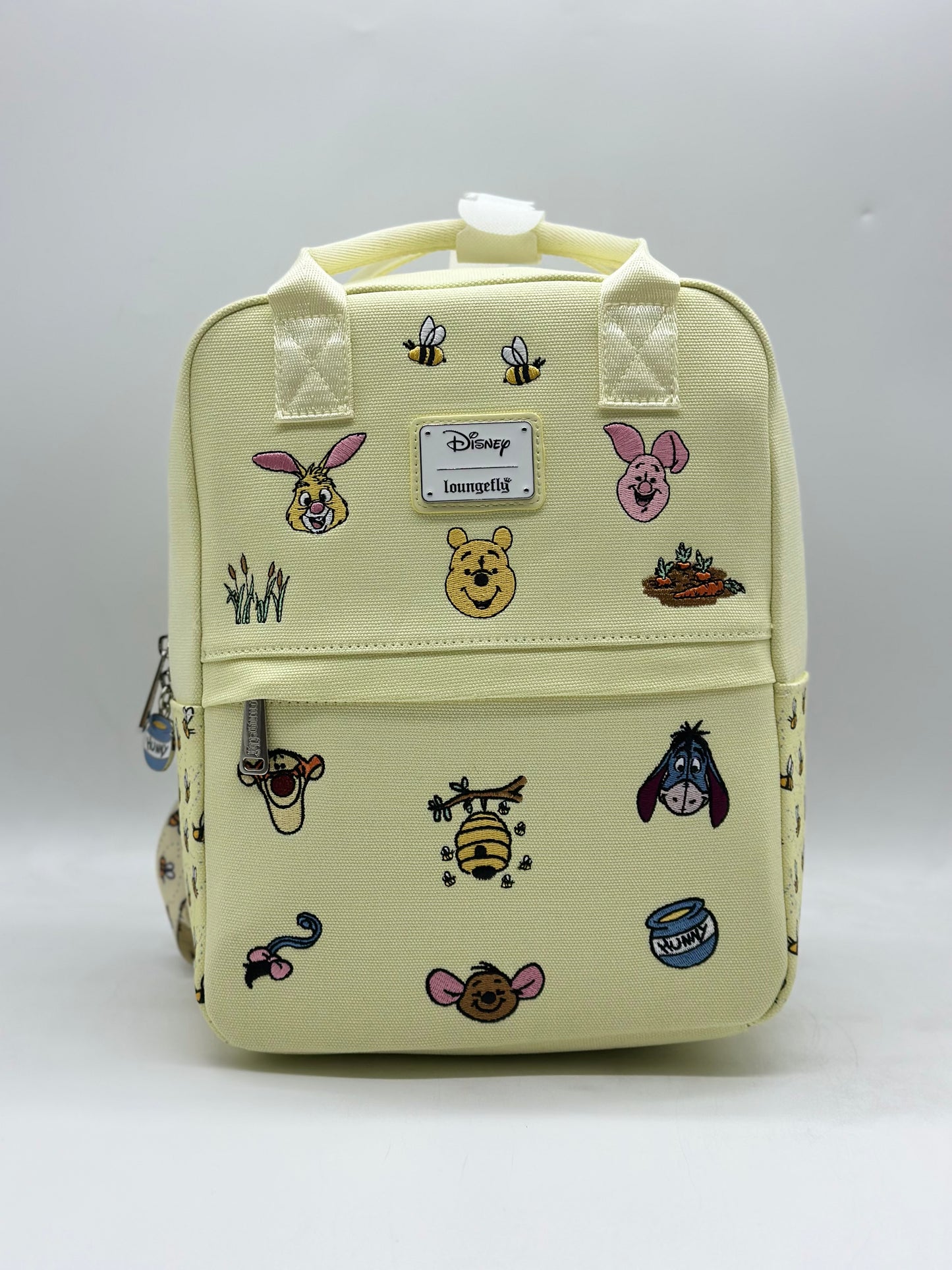 Disney Winnie The Pooh Embroidered Characters Canvas Mini Backpack